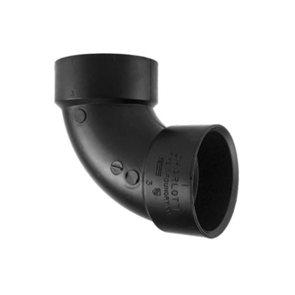 Charlotte Pipe And Foundry 3 90DEG HxH Elbow ABS 00300 1000HA - main